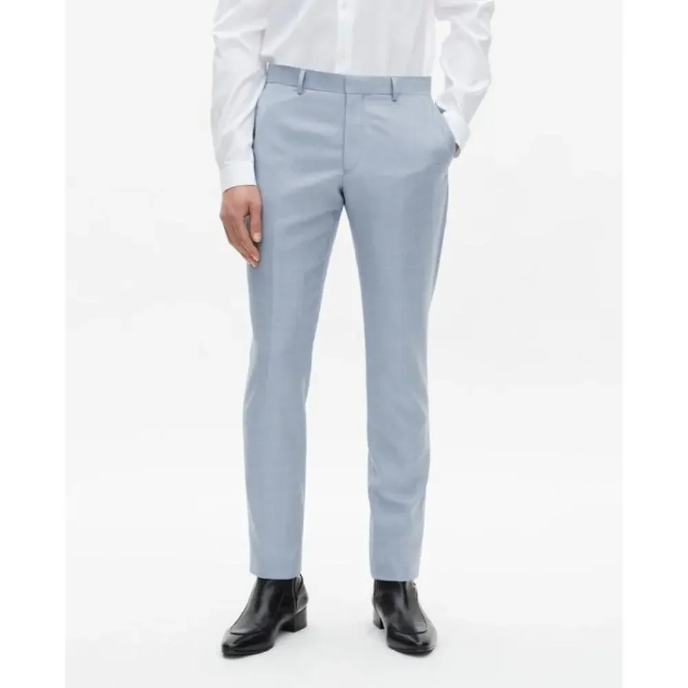 $265 The Kooples Men's Wool Slim Fit Pants Blue US Size 34